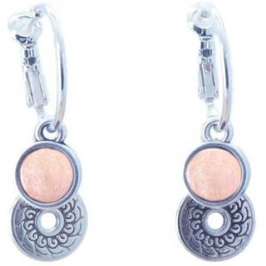 Qoss Hang Oorbellen Marloes Disc Roze
