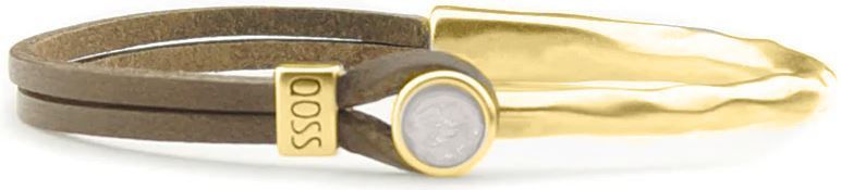 Qoss Taupe Armband Coco Crème | Goud - Maat L