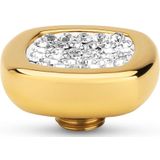 Melano Vivid Shiny Square Steentje Crystal Goud
