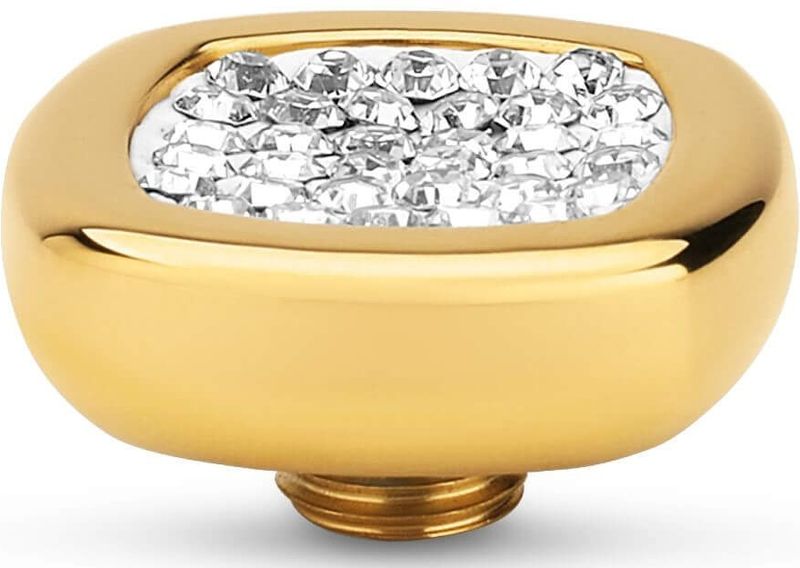 Melano Vivid Shiny Square Steentje Crystal Goud