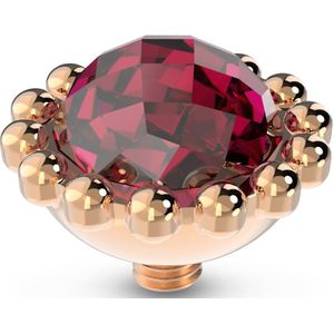 Melano - Twisted Bali Facet - Steentje - Fuchsia Rosé - Diameter 8 mm