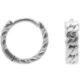 Karma Oorringen Hinged Hoops Chain 10 mm Zilver