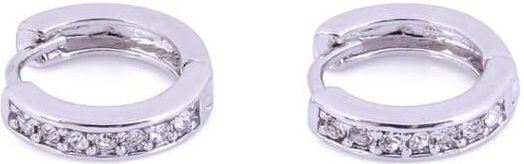 Go Dutch Label Creolen met Strass 1.2 cm Zilver