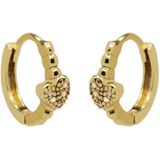 Karma Oorringen Hinged Hoops Heart Dots Goud