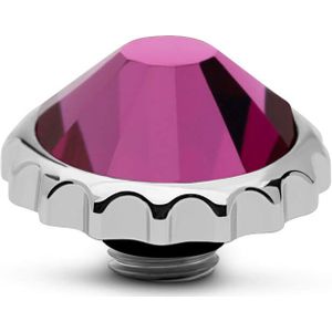 Melano Vivid Cap Steentje Fuchsia Zilver
