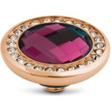 Melano - Vivid Crystal CZ - Steentje - Fuchsia - 12 mm