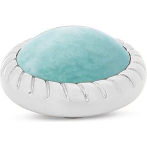Melano Vivid Rope Steentje Amazonite Zilver