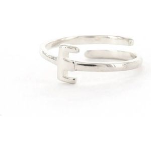 Imotionals Ring Letter E Zilver