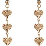 Day&Eve Bungelende Oorbellen 3 Hearts Goud