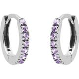 Karma Oorringen Plain Hoops Round Lavender 13 mm Zilver