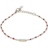 Kalli Armband Feather Red 2 mm Zilver