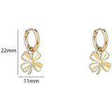 Day&Eve Creolen Simple Clover Hoop | Goud