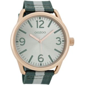 OOZOO Timepieces Horloge Groen/Wit | C7052