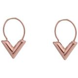 Go Dutch Label Creolen met V Rosé Goud
