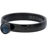 iXXXi Vulring Zirconia 1 Stone Blue Zwart | Maat 18