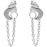 Karma Oorbellen Chain Moon Zilver