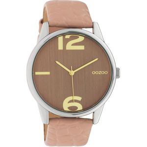 OOZOO Timepieces Horloge Soft Pink Croco | C10376