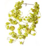 Draad Ketting Parel met Schelp Groen