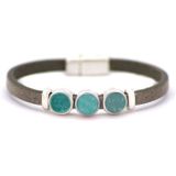 Qoss Taupe Armband Milo Mint - Maat M
