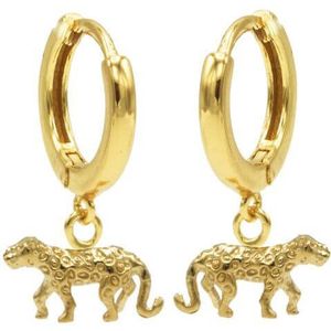 Karma Oorringen Hinged Hoops Leopard Goud