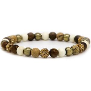 Karma Armband Spiral Eden Elastic Gold Crystal