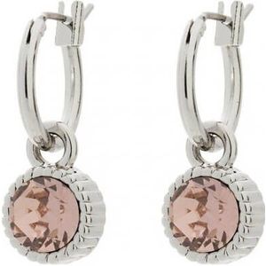 Biba Hang Oorbellen Zilver met Swarovski Steentje Vintage Rose