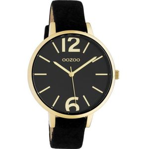 OOZOO Timepieces Horloge Zwart/Goud | C10836