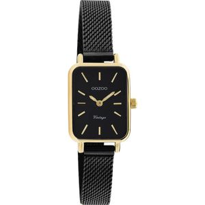 OOZOO Timepieces Horloge Vintage Zwart/Goud | C20269