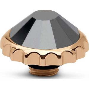 Melano Vivid Cap Steentje Jet Hematite Rosé