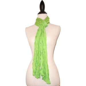 Lime Groene Effen Tricot Langwerpige Sjaal