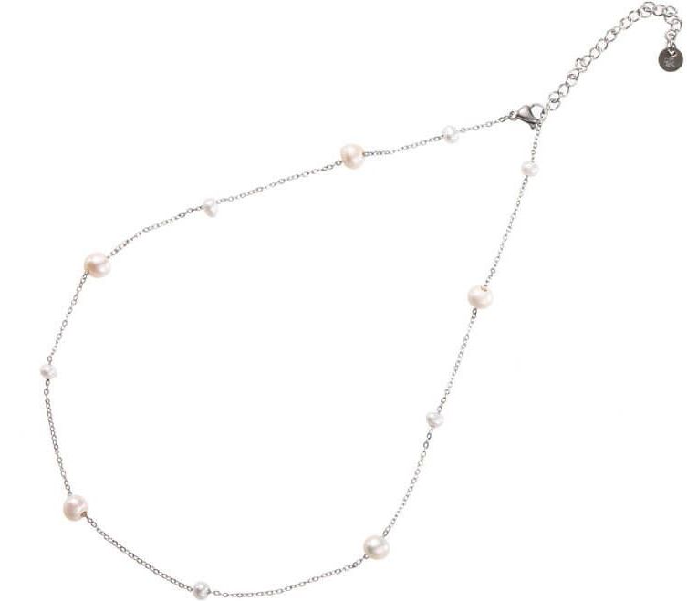 Go Dutch Label Ketting met Parels Zilver