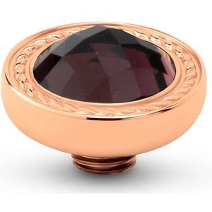 Melano - Vivid Round Swirl - Steentje - Purple Taupe - 12 mm