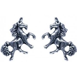 Echt Zilveren Oorstekers Eenhoorn / Unicorn