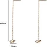 Day&Eve Oorbellen Pull Trough Heart | Goud