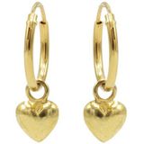 Karma Oorringen Hoops 3d Heart | Goud