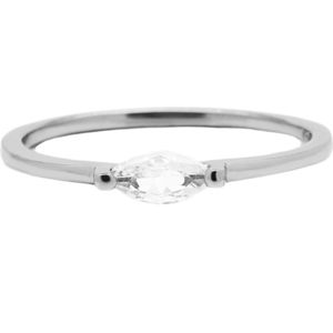 Karma Ring Single Zirconia Oval Zilver
