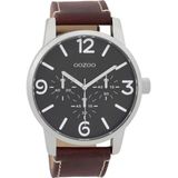 OOZOO Timepieces Horloge Roodbruin/Zwart | C9652