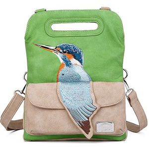 Hi-di-hi Handtas/Schoudertas Kingfisher Beige/Groen