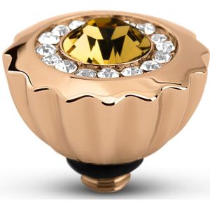 Melano - Twisted Ribbed CZ - Steentje - Champagne Rosé - 10,5 mm