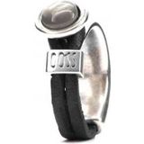 Qoss Zwarte Ring Gwen Grijze Bol - Maat XL