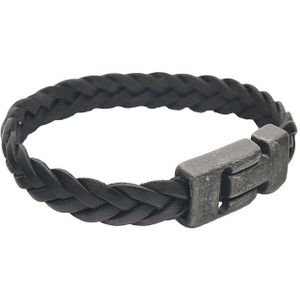 JOSH Heren Leren Armband Zwart | 24456-BRA