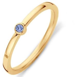 Melano Friends Ring Mini CZ Jeans Blauw | Goud