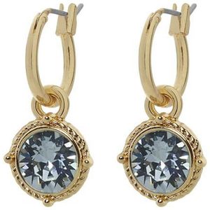 Biba Hang Oorbellen Goud met Swarovski Steentje Ind. Sapphire