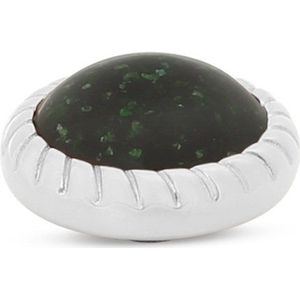 Melano Vivid Rope Steentje Green Goldstone | Zilver