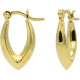 Karma Oorringen Hinged Hoops Pointy Oval 12 mm Goud