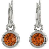 Biba Hang Oorbellen met Swarovski Steentje Tangerine