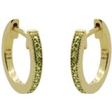 Karma Oorringen Hinged Hoops Green 12 mm Goud