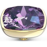 Melano Twisted Circular Steentje Crystal Purple Goud