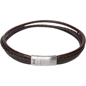 AZE Jewels Armband Dainty Three String Brown