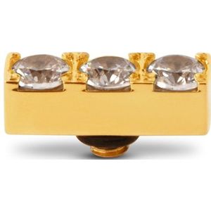 Melano - Twisted Triple CZ - Steentje - Goud - 12 mm